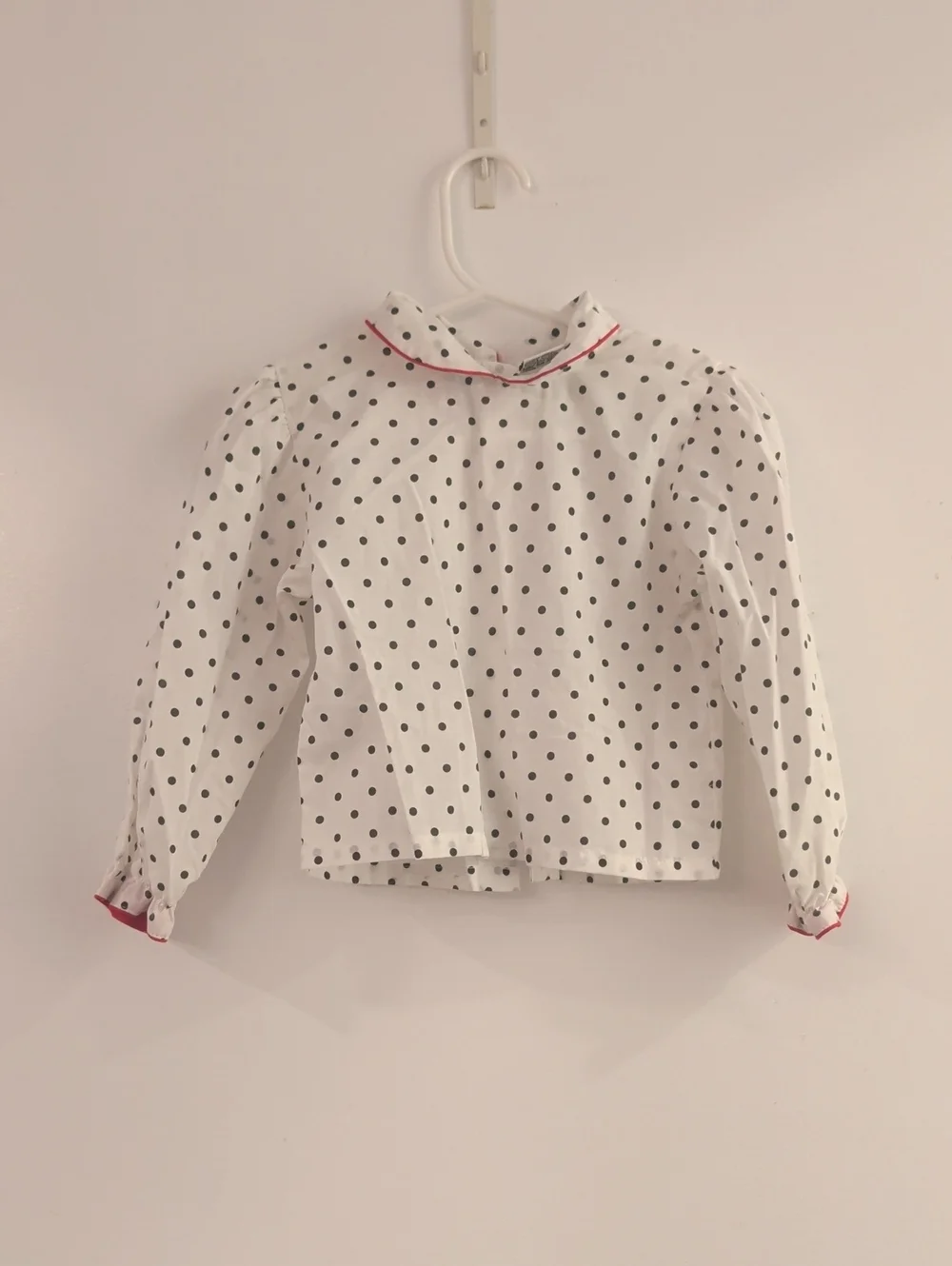 Vintage Small Steps Red Corduroy And Polka Dot Puppy Jumper Matching Set